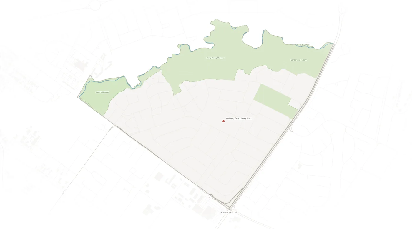 Salisbury Park urban fabric map