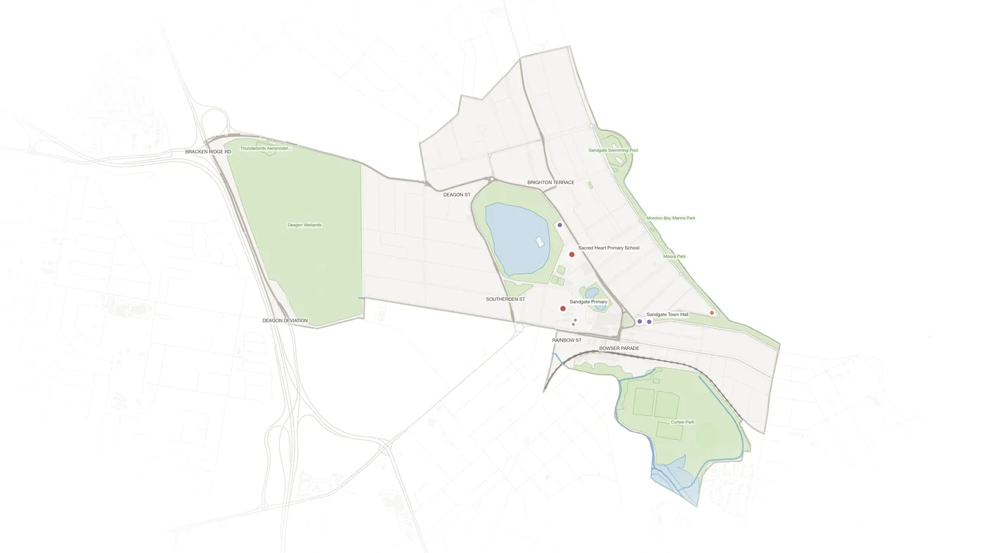 Sandgate urban fabric map