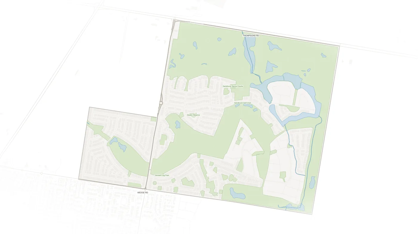 Sandhurst urban fabric map