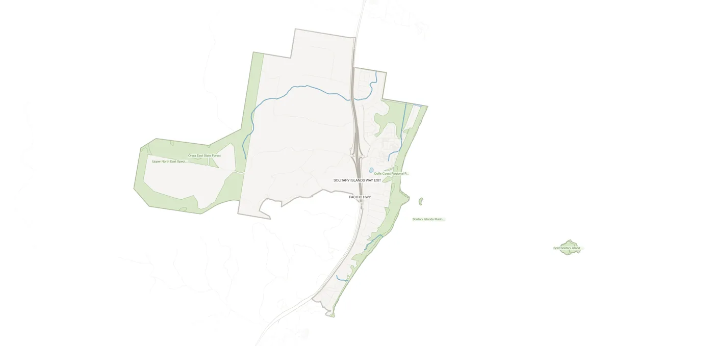 Sapphire Beach urban fabric map