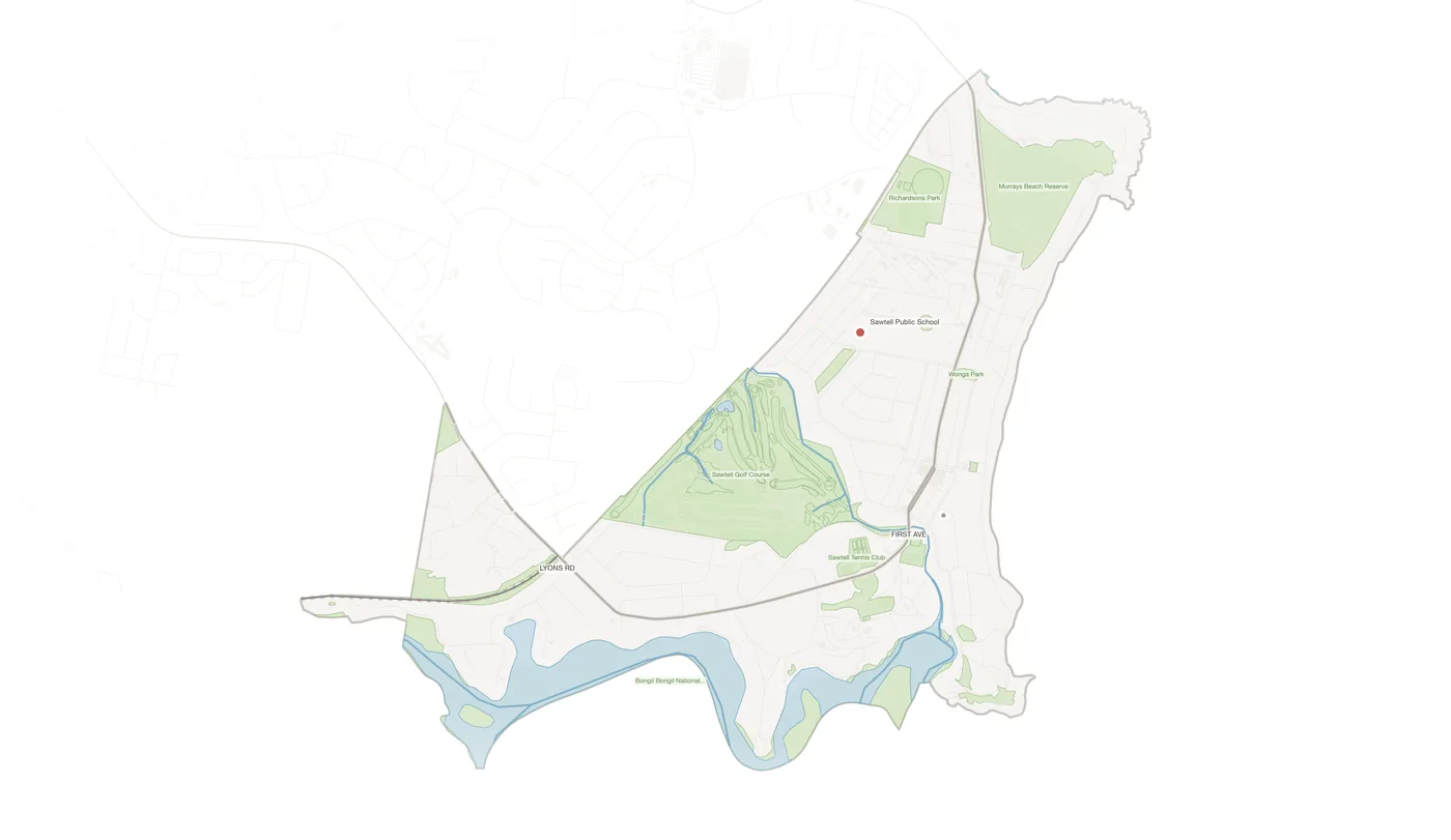 Sawtell urban fabric map