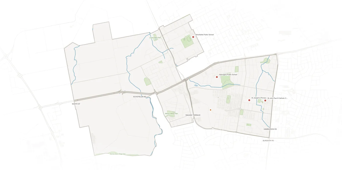 Schofields urban fabric map