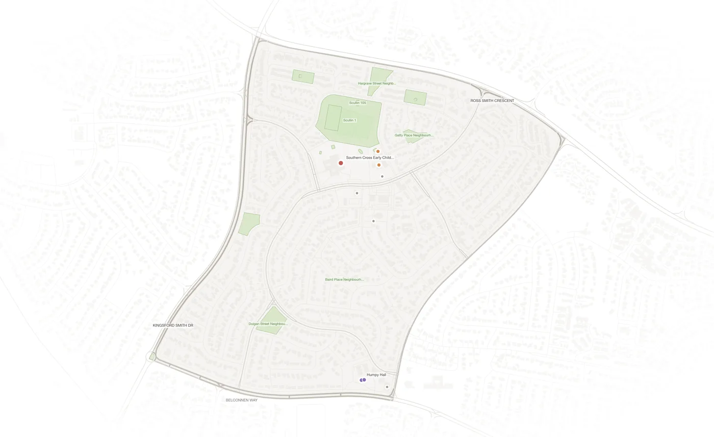 Scullin urban fabric map