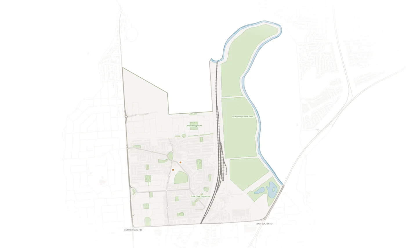 Seaford Meadows urban fabric map