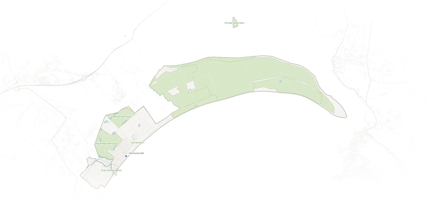 Seven Mile Beach urban fabric map