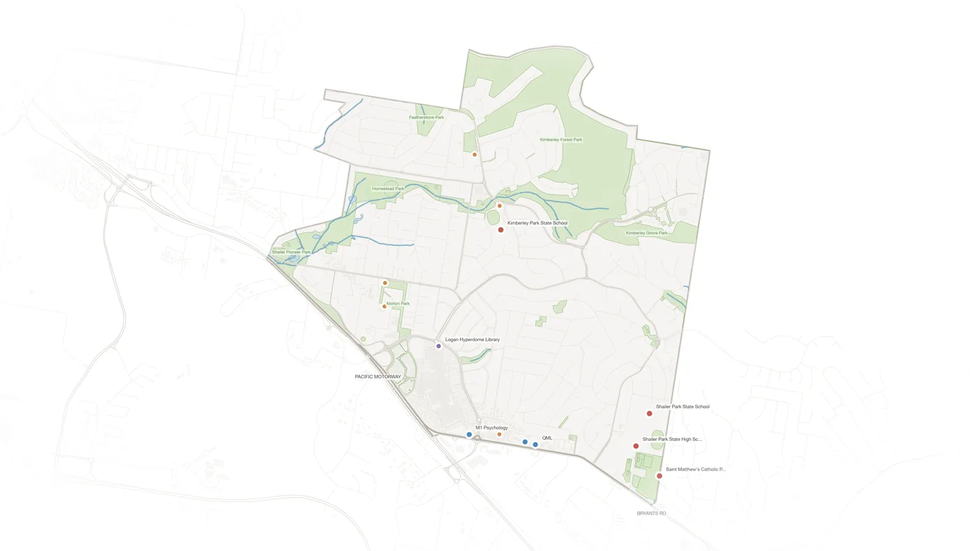 Shailer Park urban fabric map