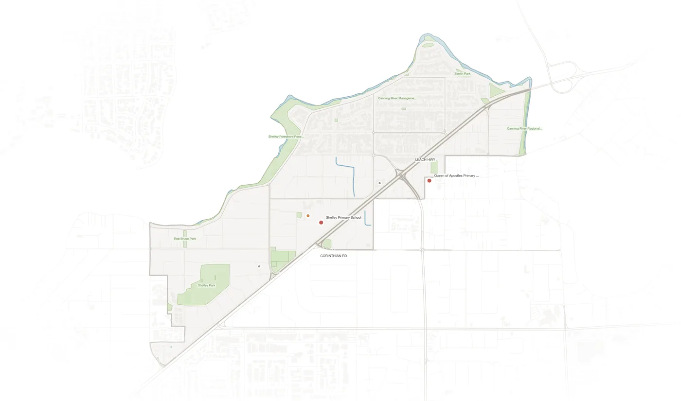 Shelley urban fabric map