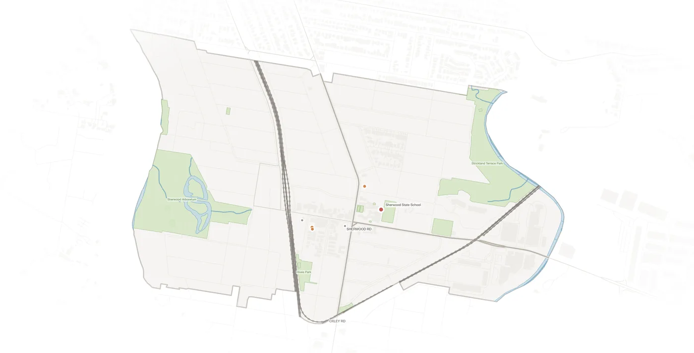 Sherwood urban fabric map