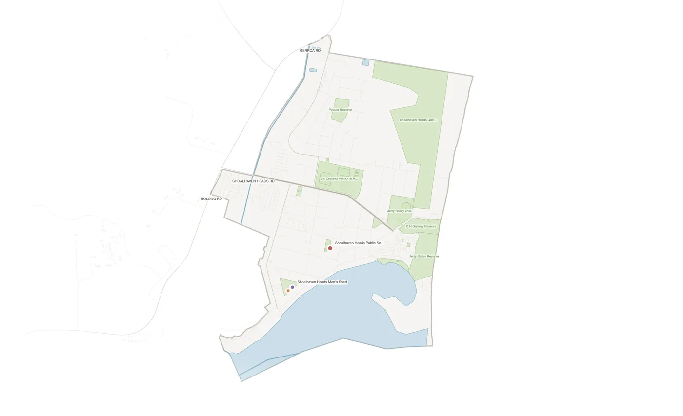 Shoalhaven Heads urban fabric map