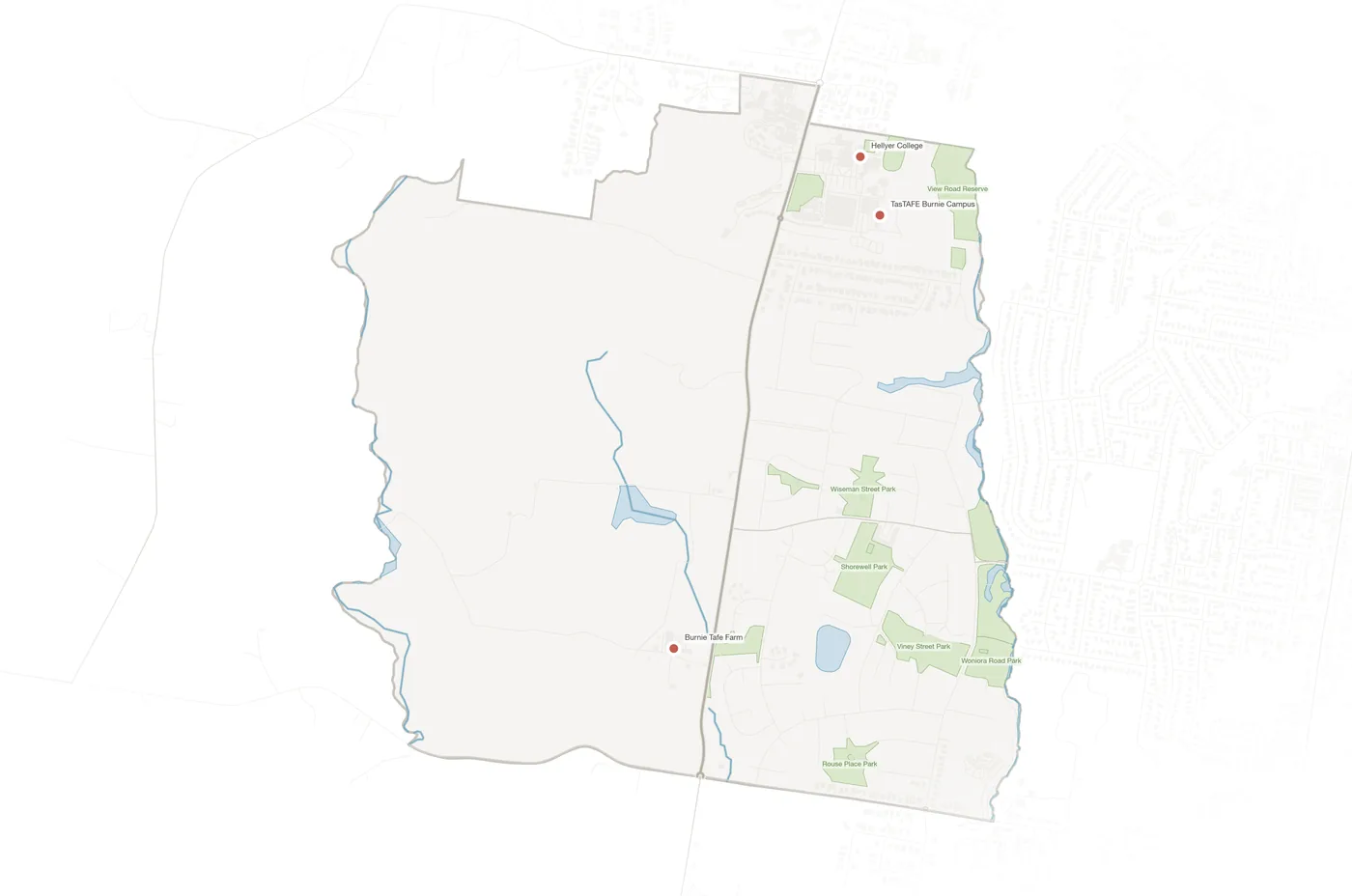 Shorewell Park urban fabric map
