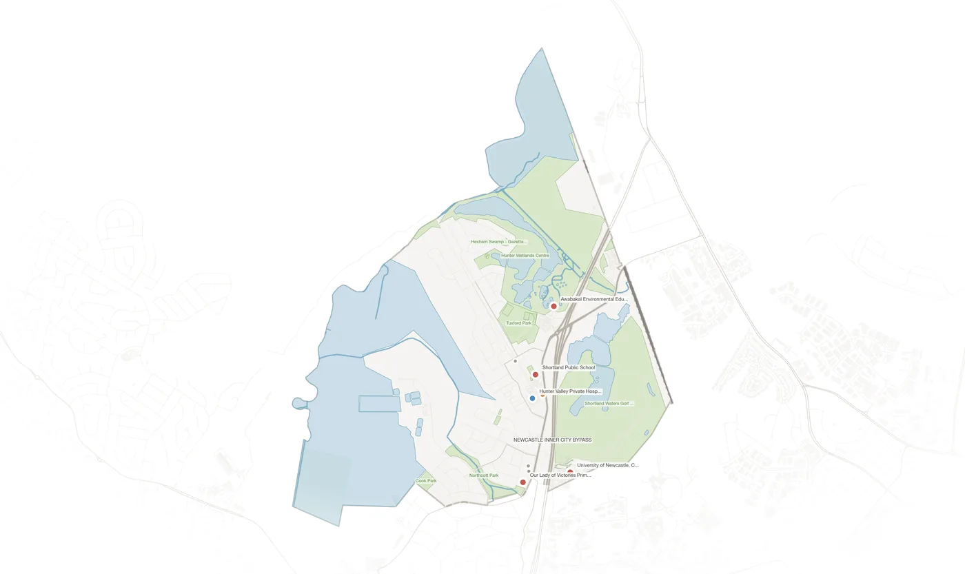 Shortland urban fabric map