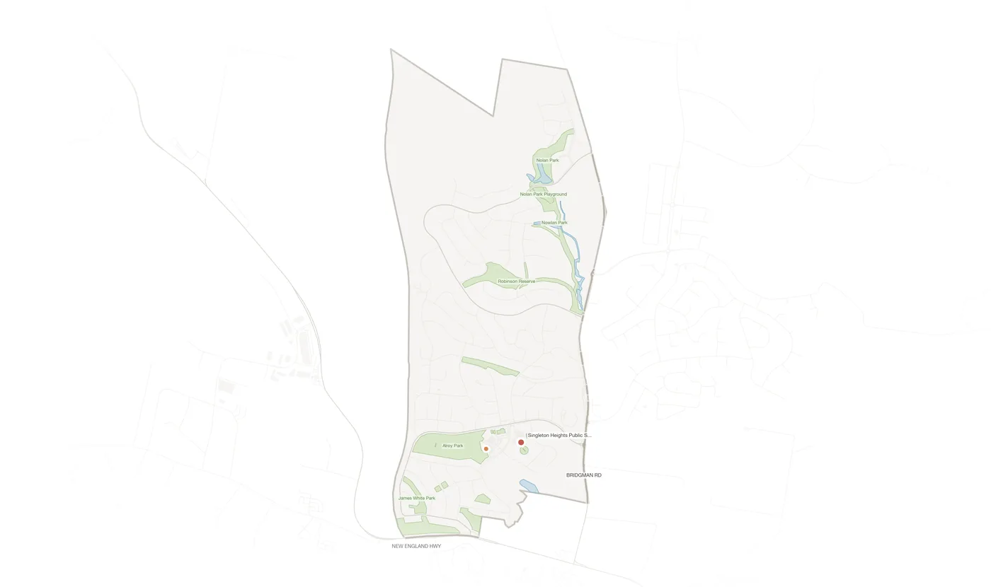 Singleton Heights urban fabric map