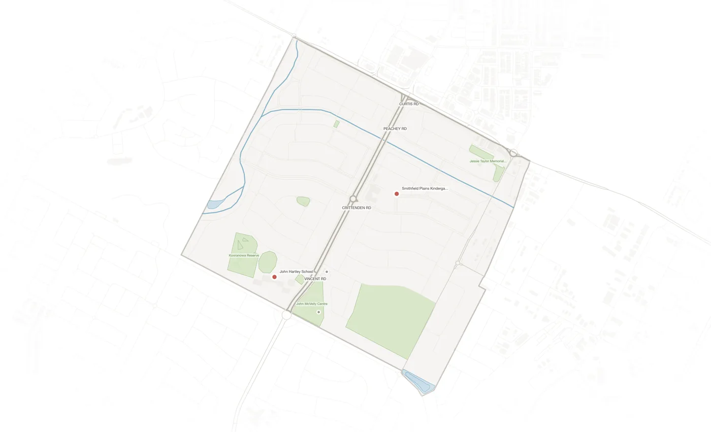 Smithfield Plains urban fabric map