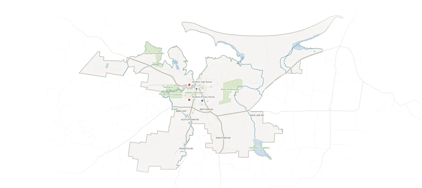 Smithton urban fabric map