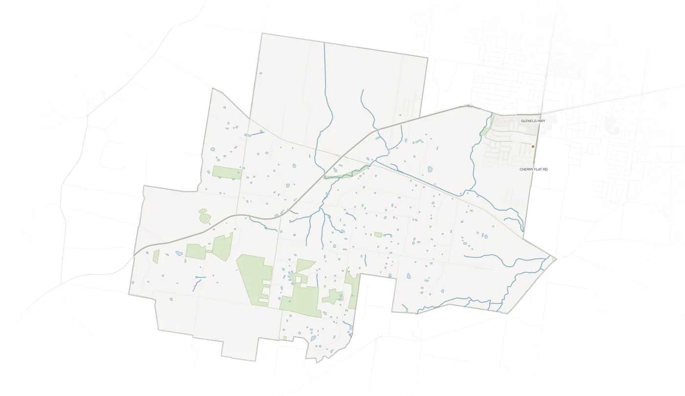 Smythes Creek urban fabric map