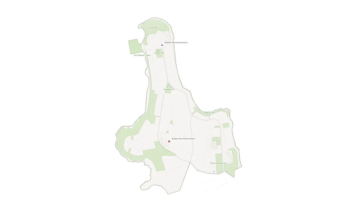 Soldiers Point urban fabric map