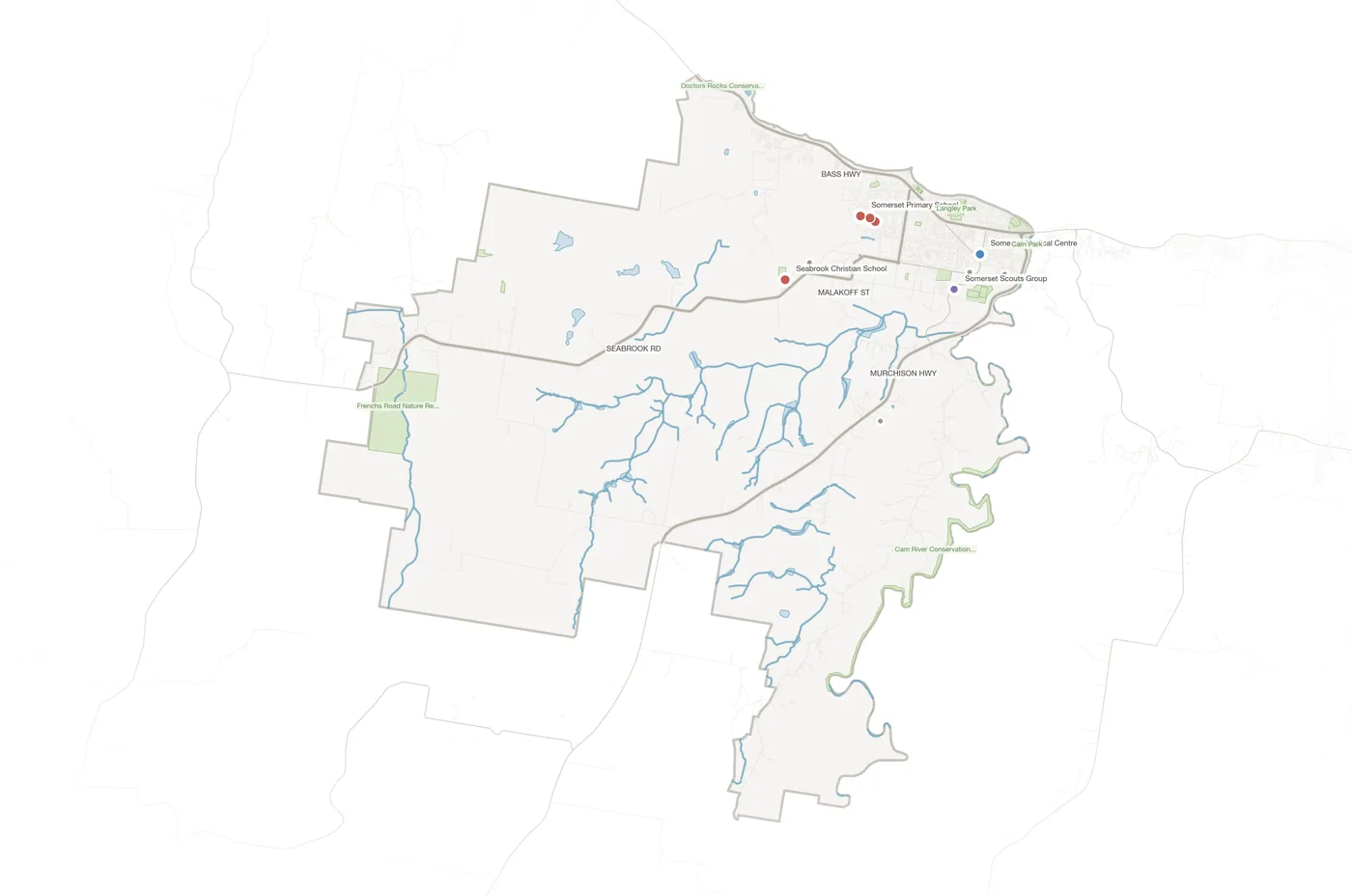 Somerset urban fabric map