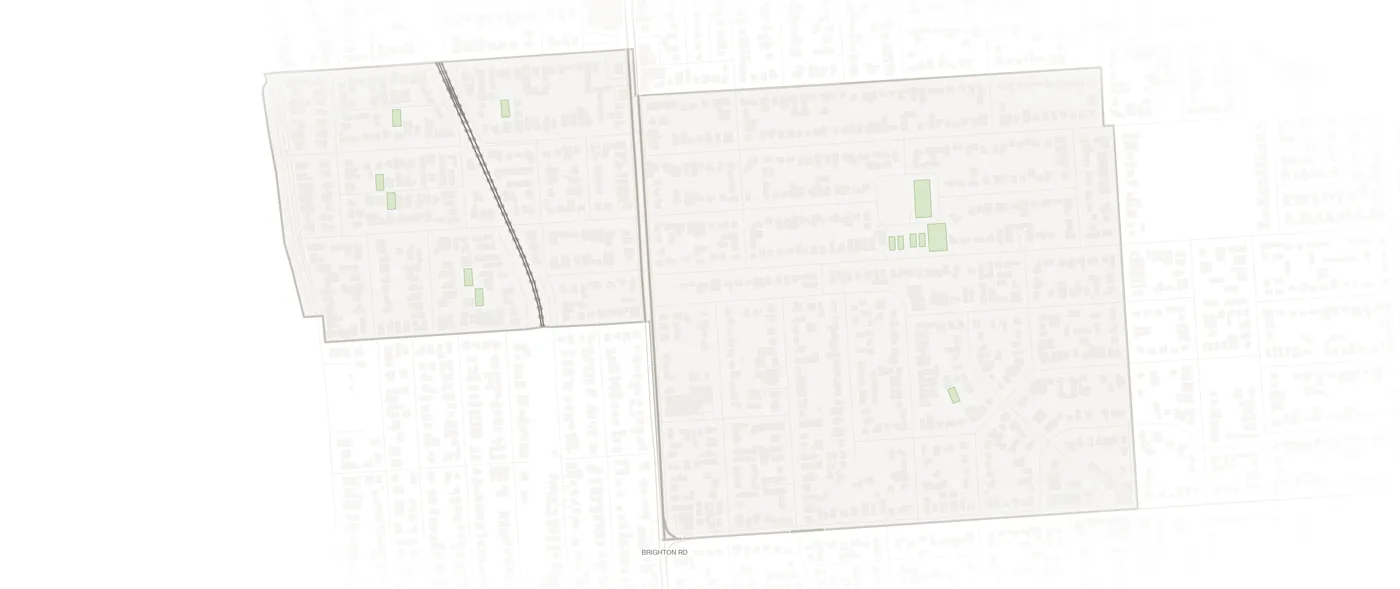 South Brighton urban fabric map