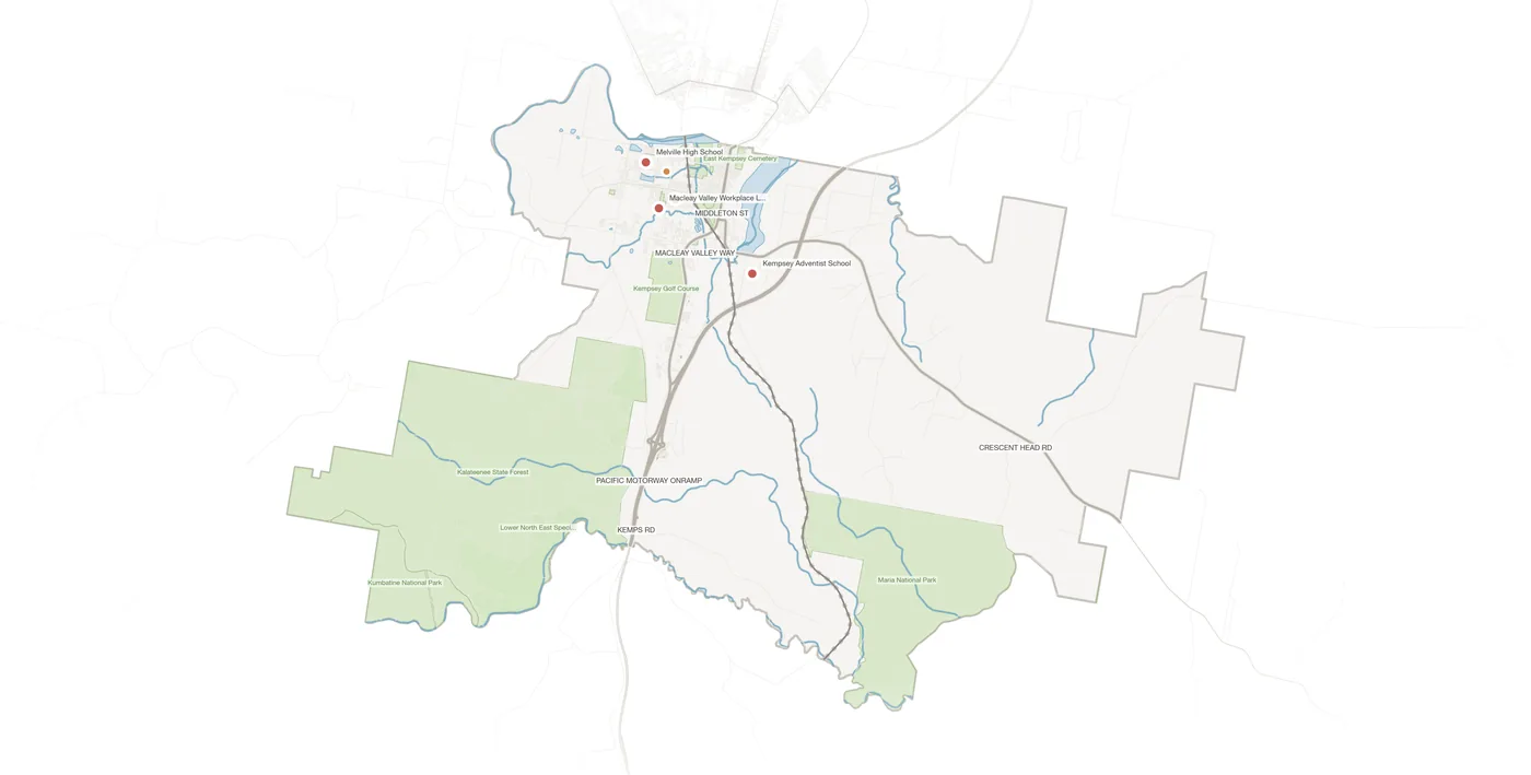 South Kempsey urban fabric map