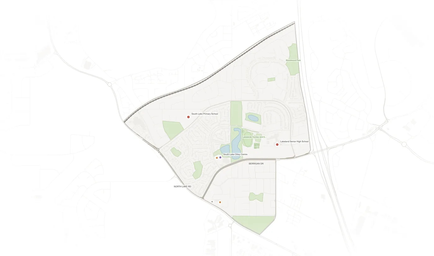 South Lake urban fabric map