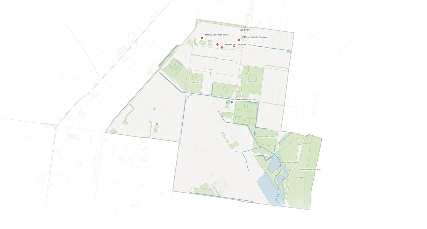 South Mackay urban fabric map