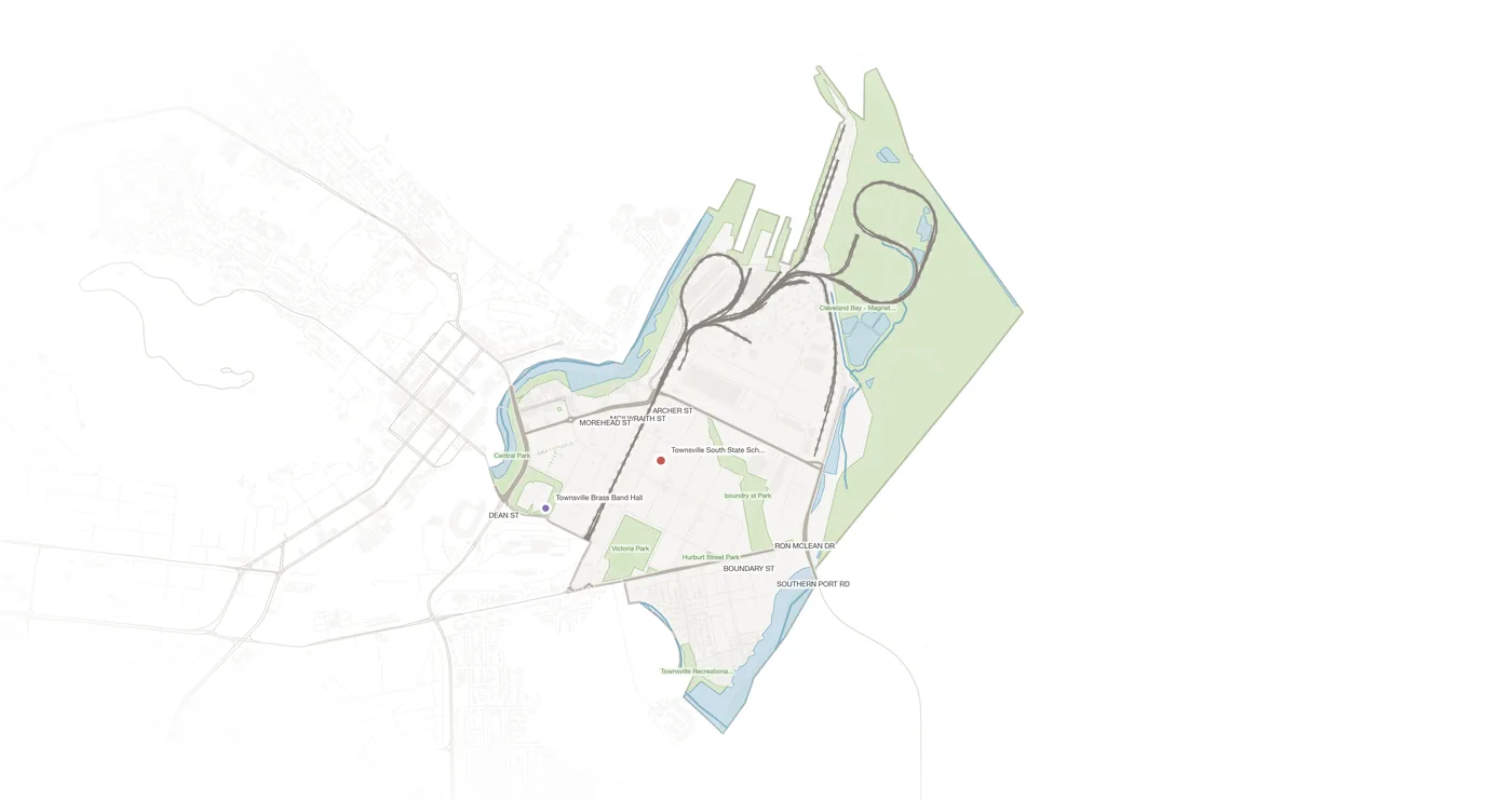 South Townsville urban fabric map