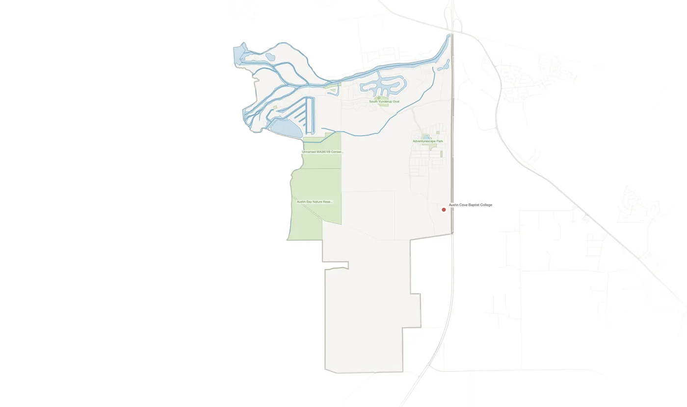 South Yunderup urban fabric map