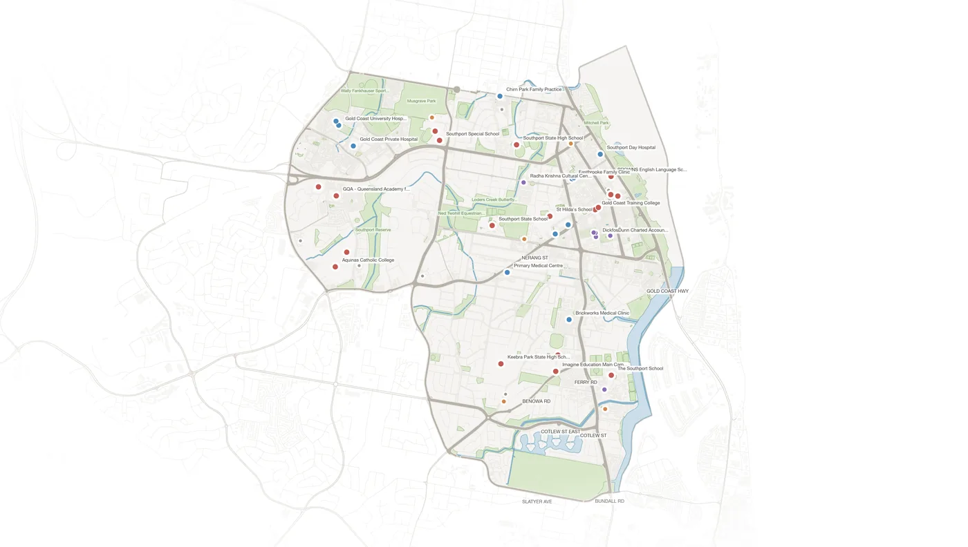 Southport urban fabric map