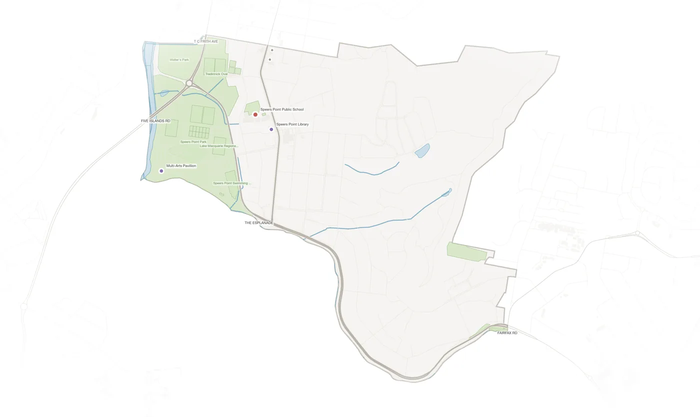 Speers Point urban fabric map