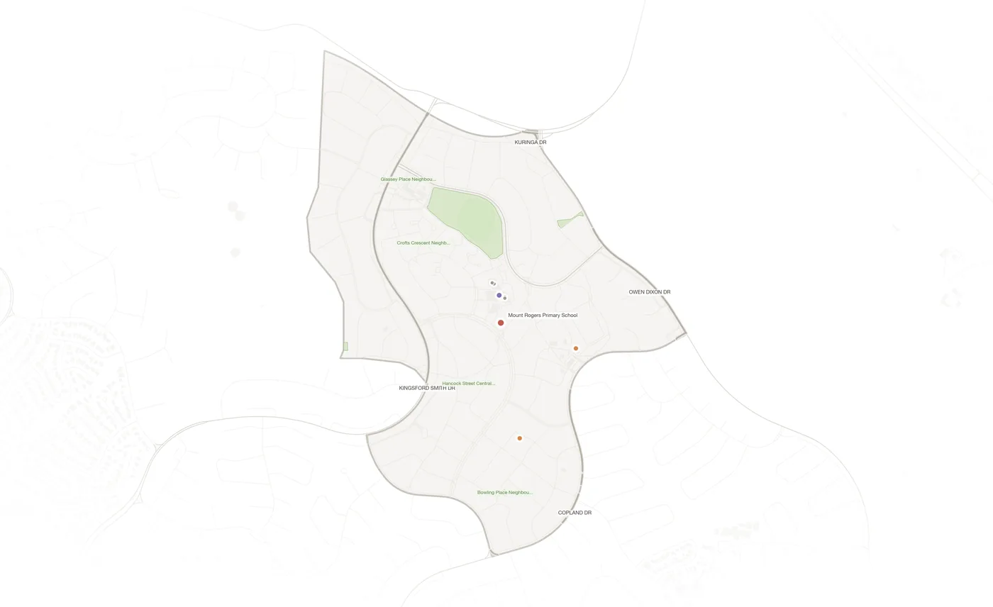 Spence urban fabric map