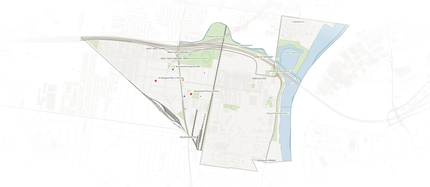 Spotswood urban fabric map