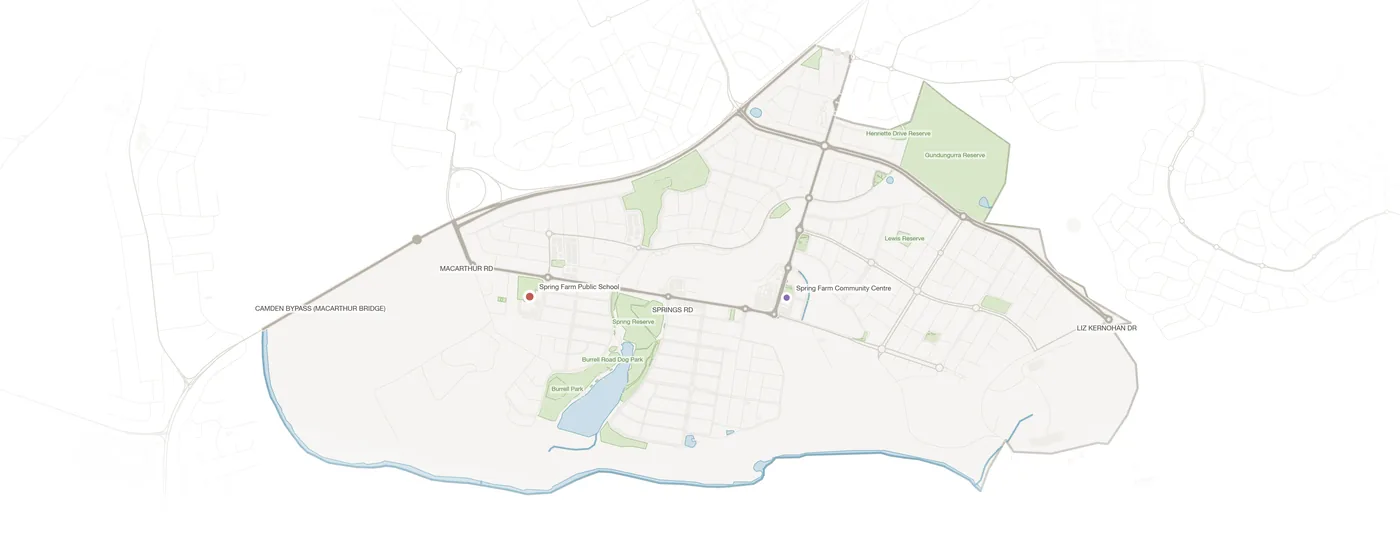 Spring Farm urban fabric map