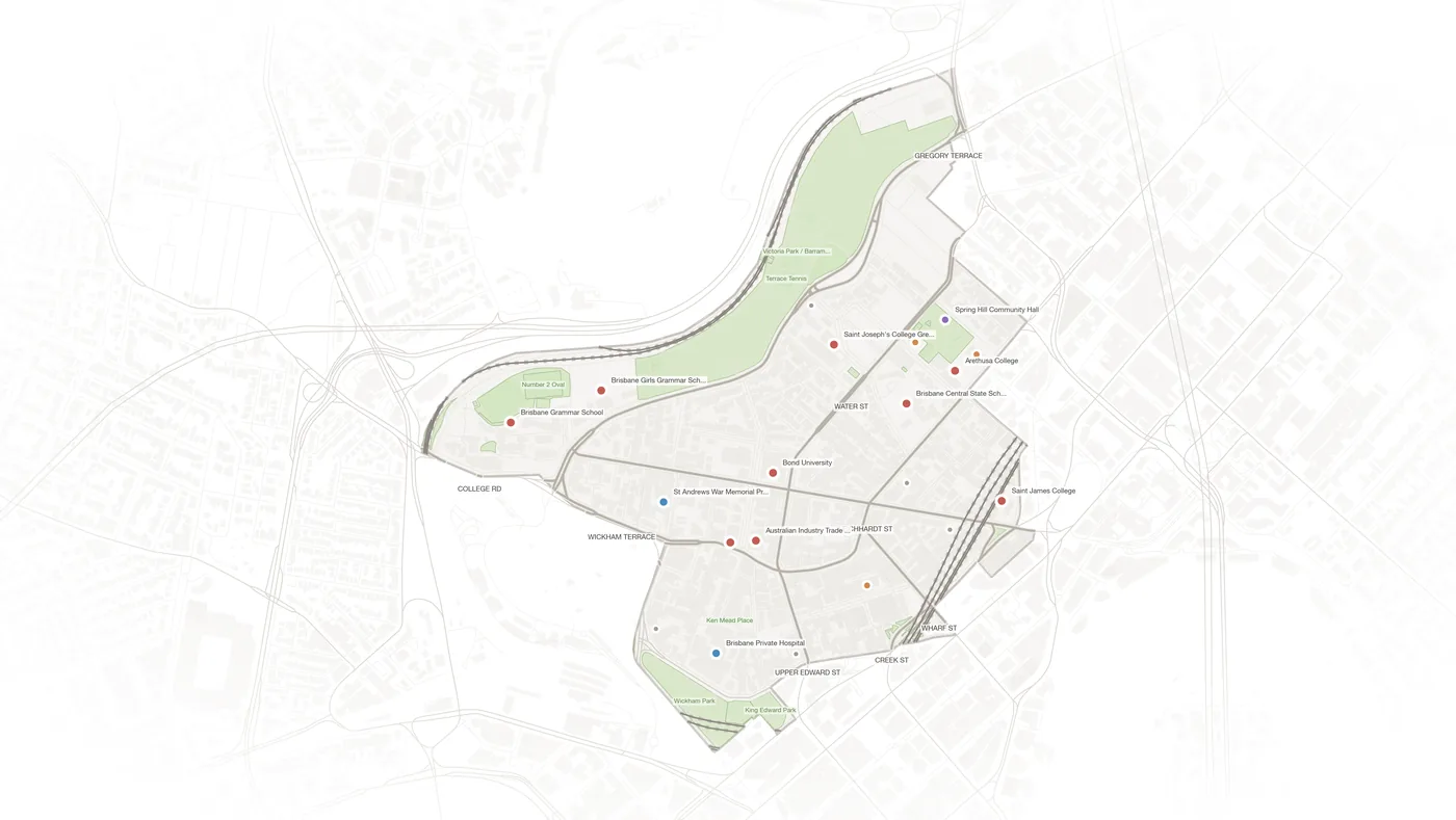 Spring Hill urban fabric map