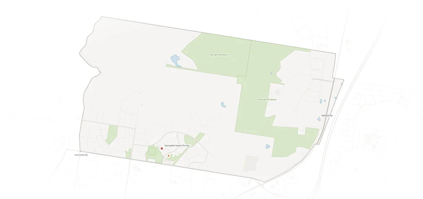 Springdale Heights urban fabric map