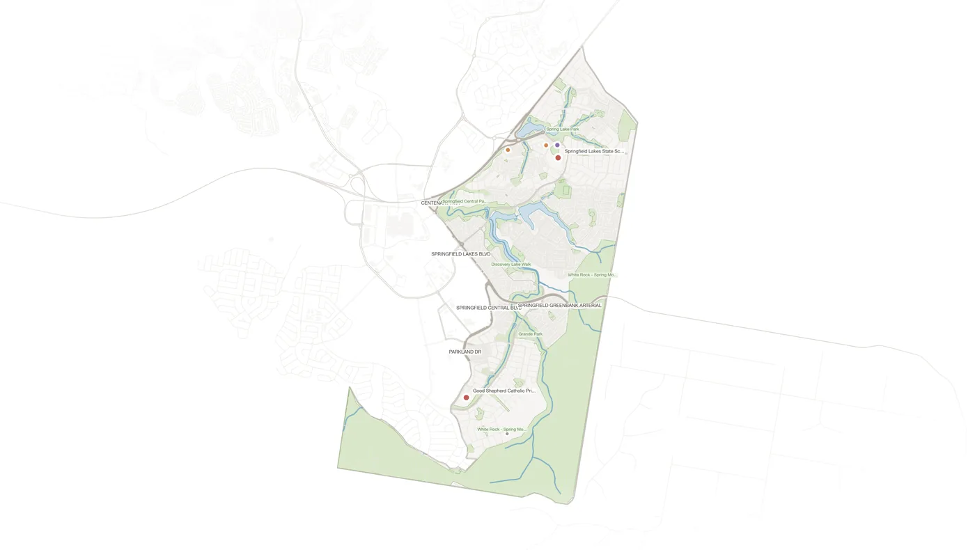 Springfield Lakes urban fabric map