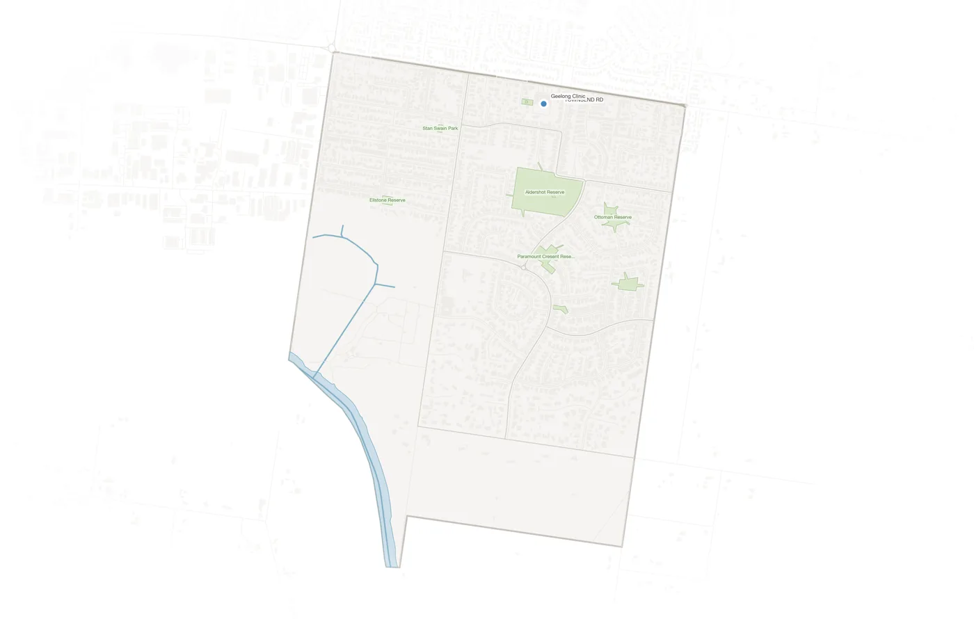 St Albans Park urban fabric map