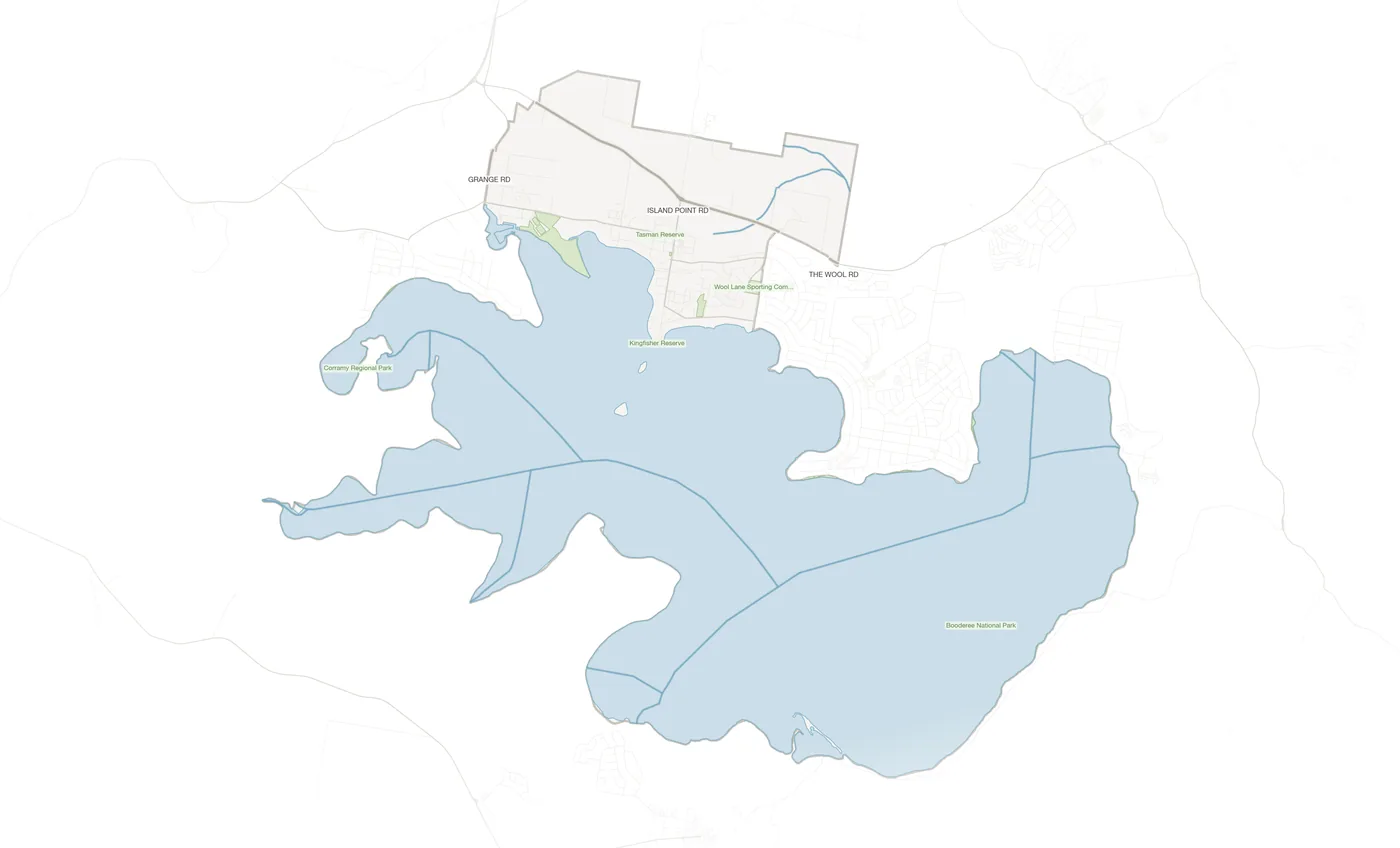 St Georges Basin urban fabric map