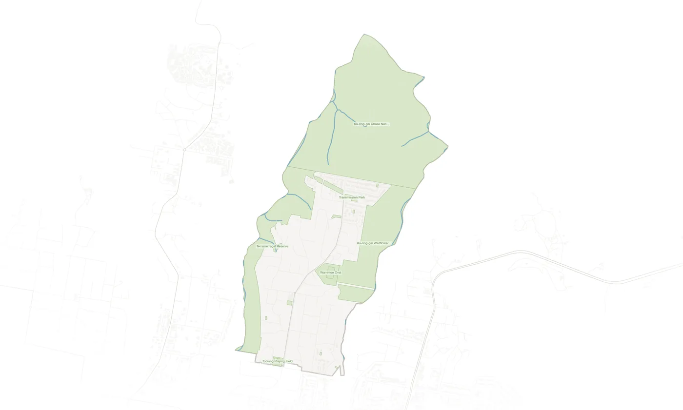St Ives Chase urban fabric map