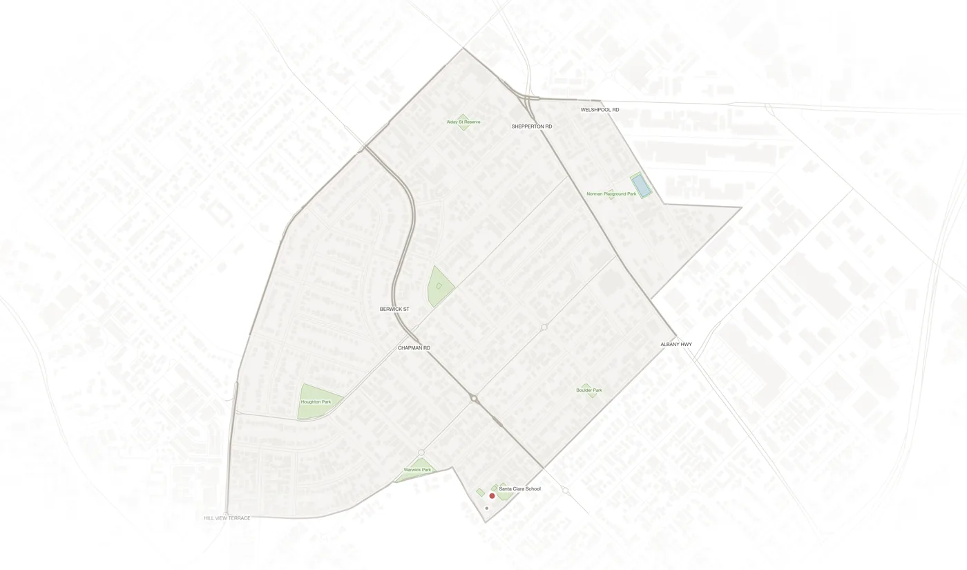 St James urban fabric map