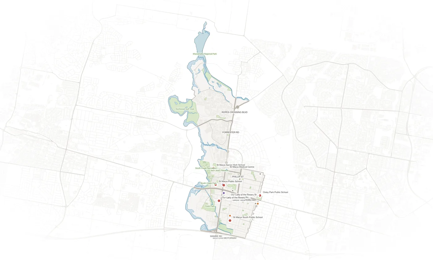 St Marys urban fabric map