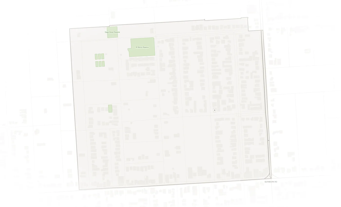 St Morris urban fabric map