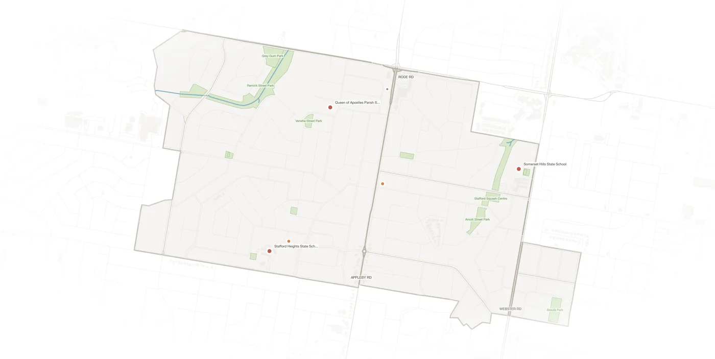 Stafford Heights urban fabric map