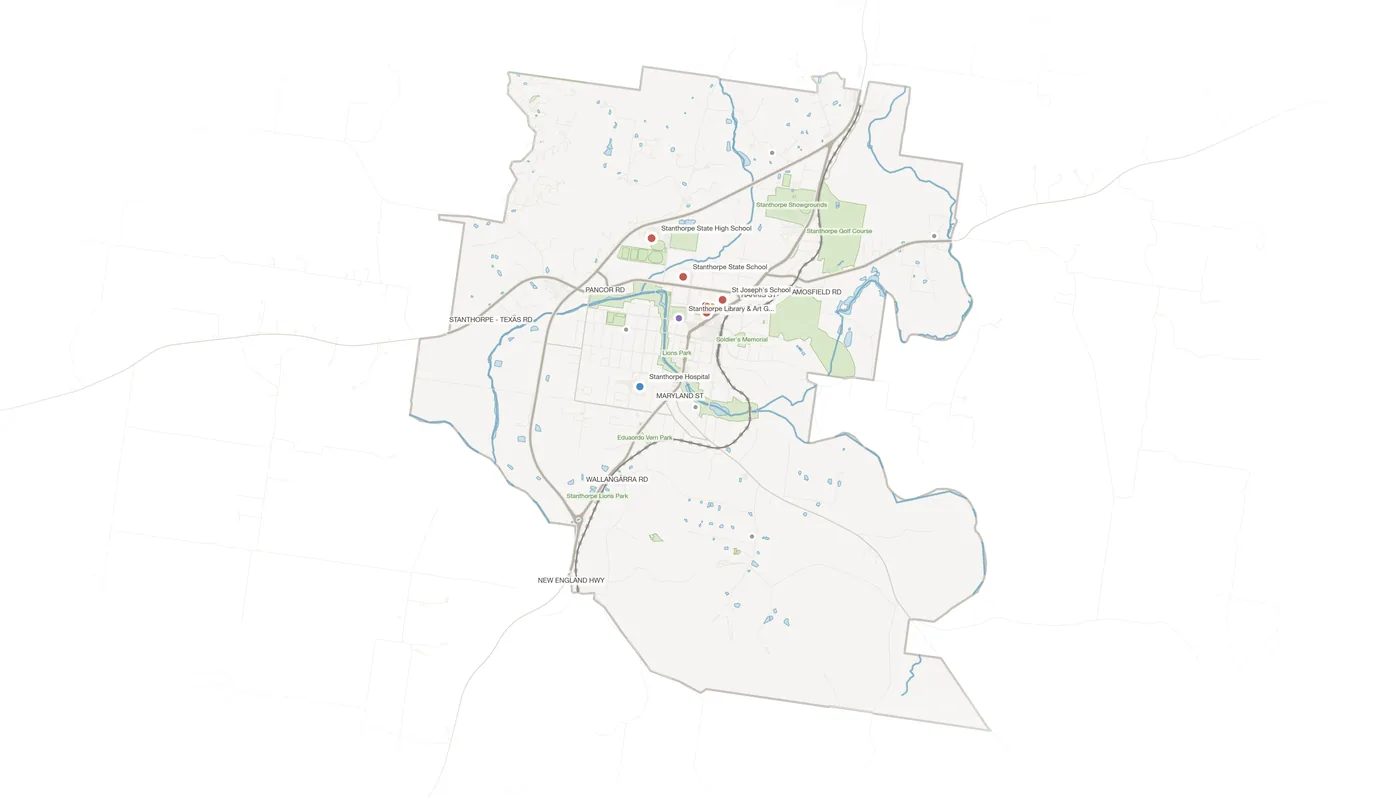 Stanthorpe urban fabric map