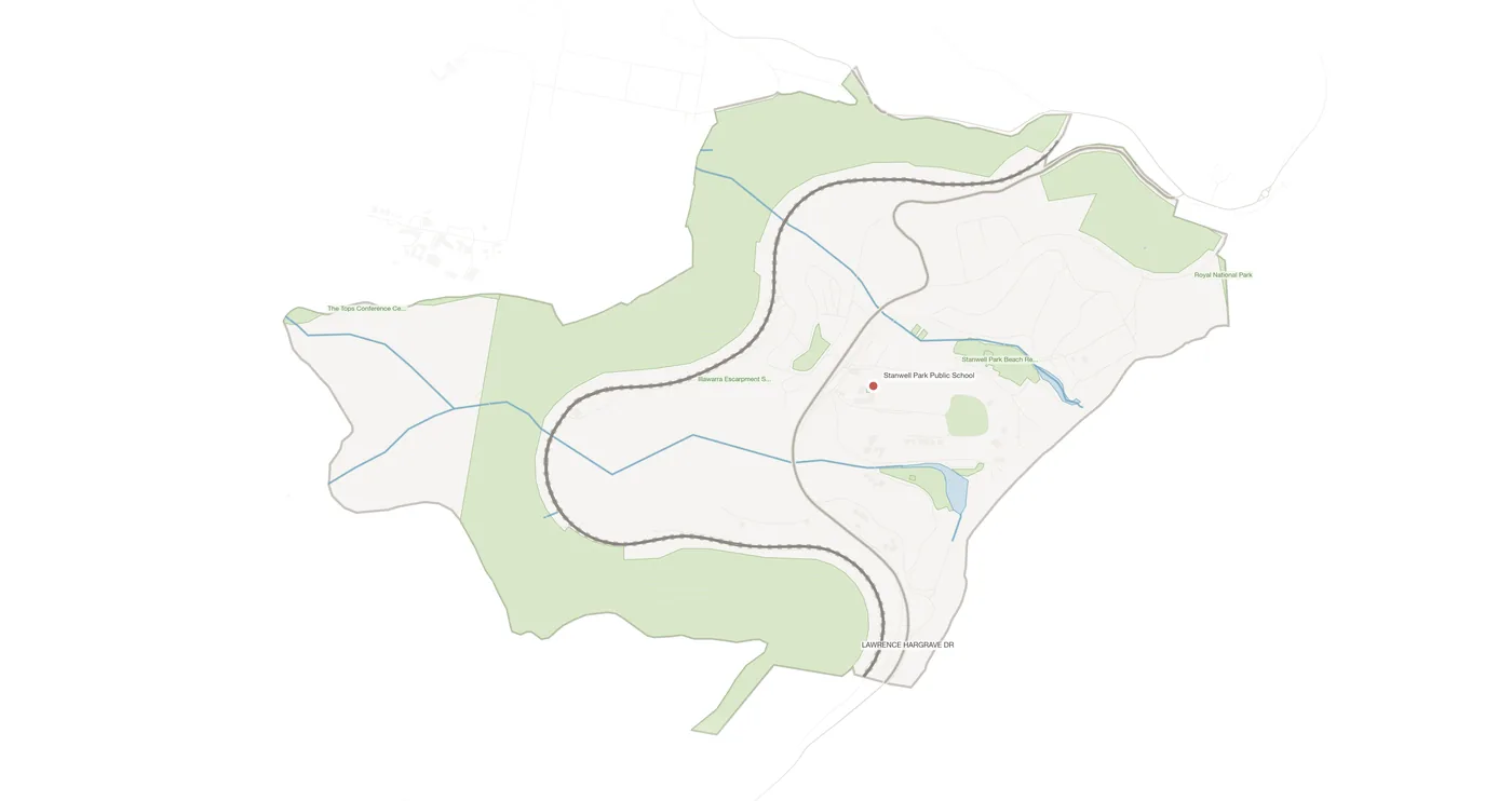 Stanwell Park urban fabric map