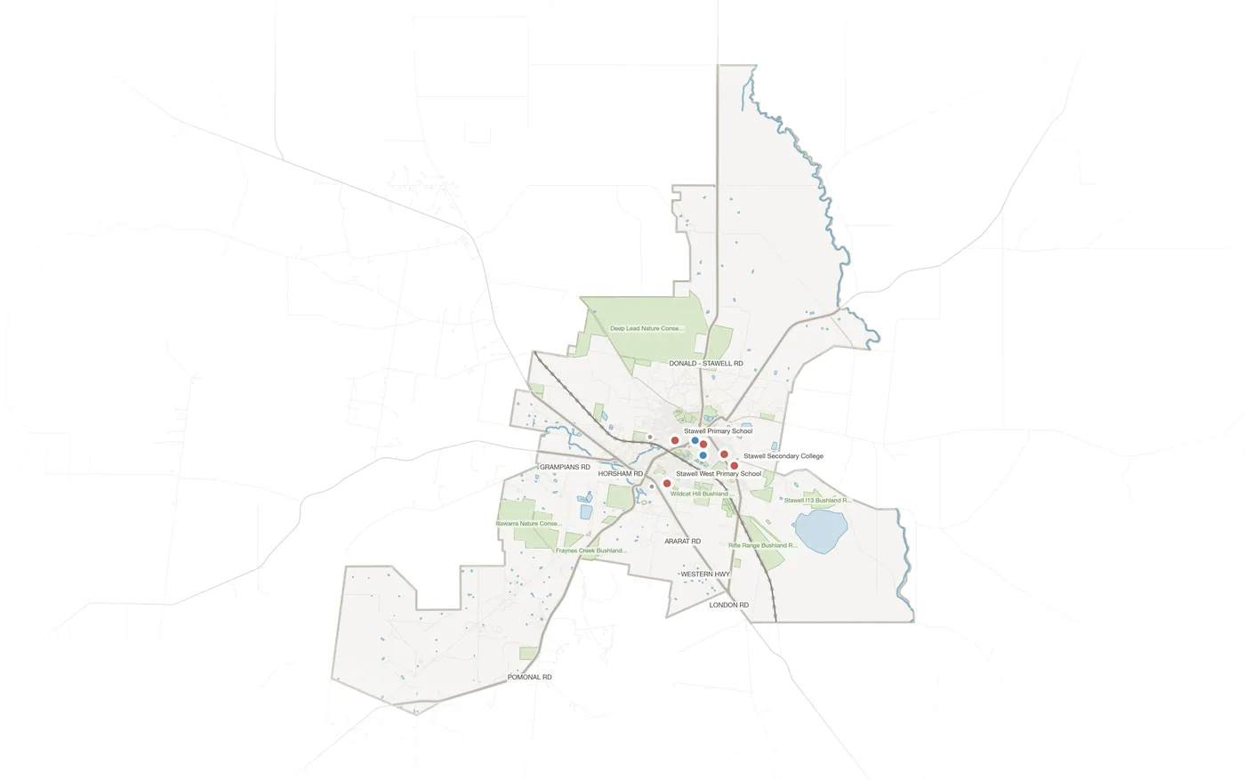 Stawell urban fabric map