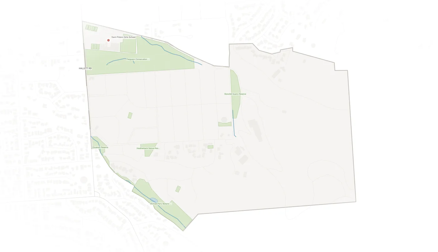 Stonyfell urban fabric map