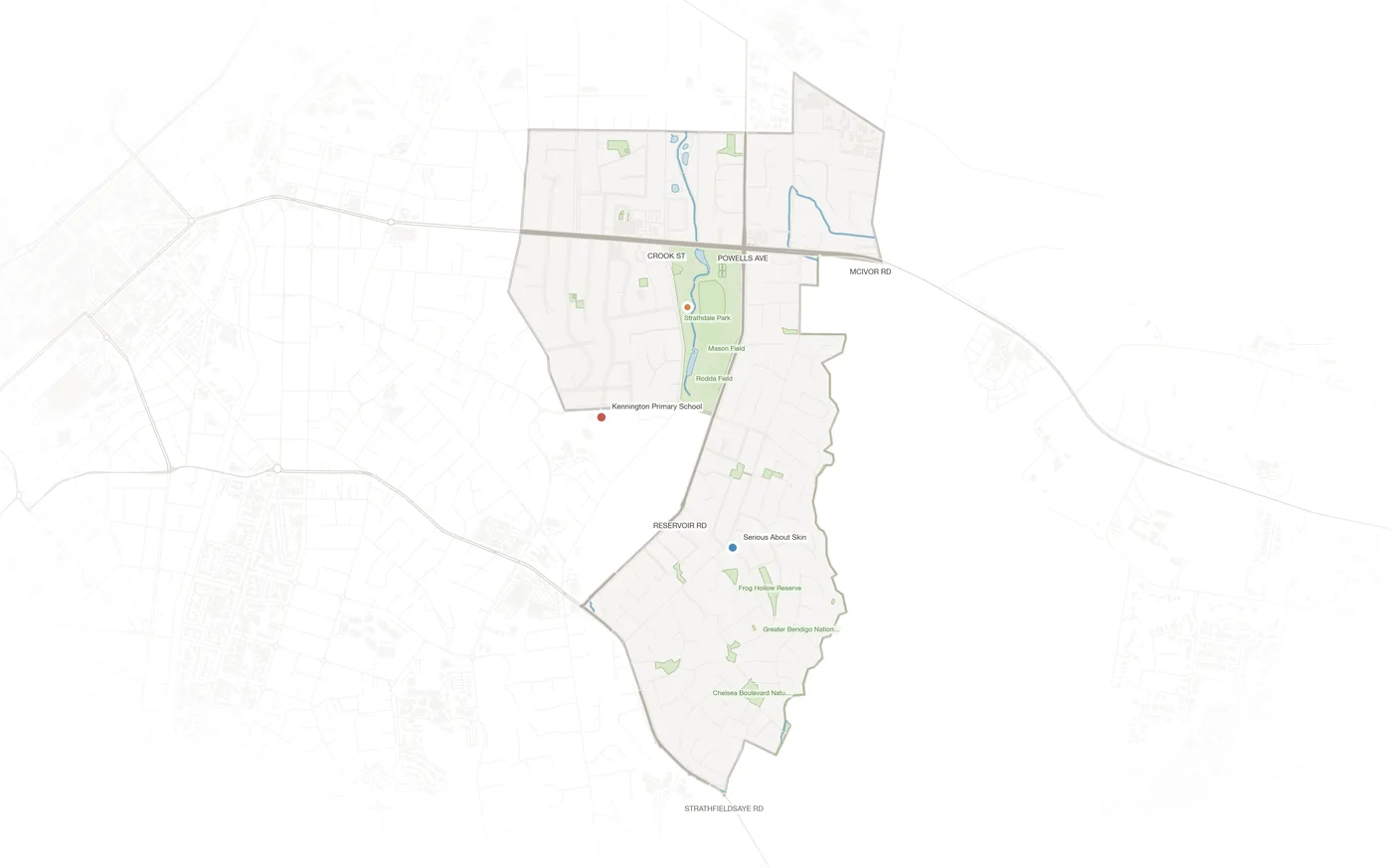 Strathdale urban fabric map