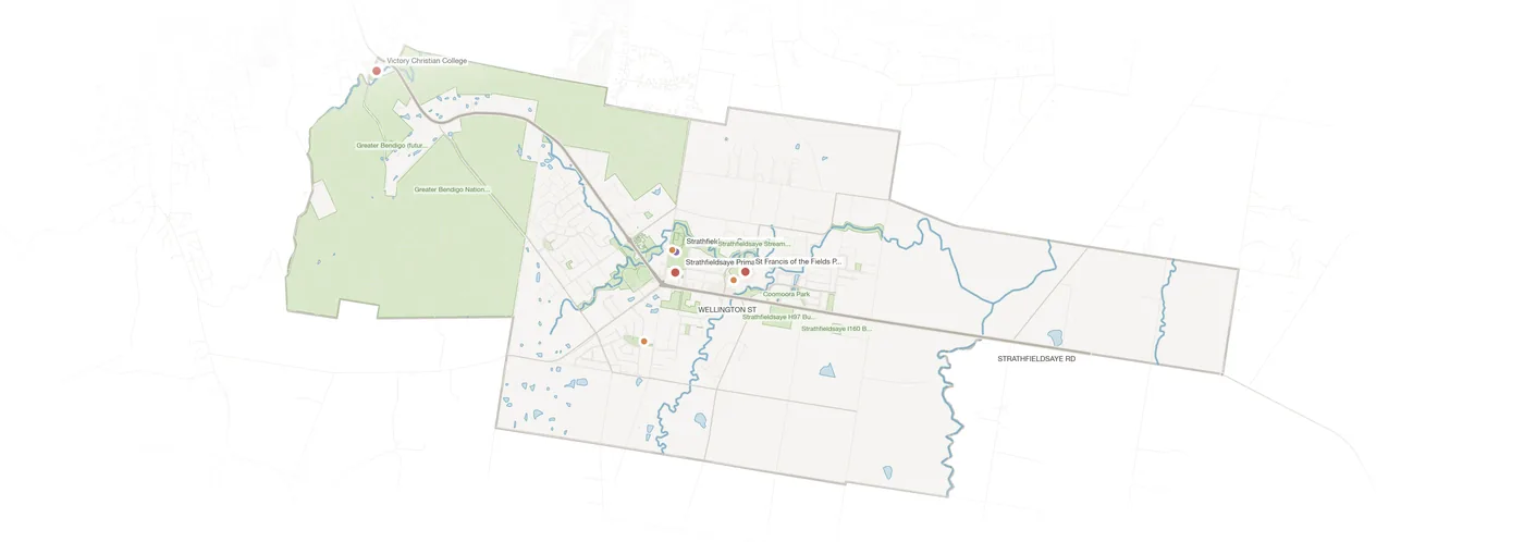Strathfieldsaye urban fabric map