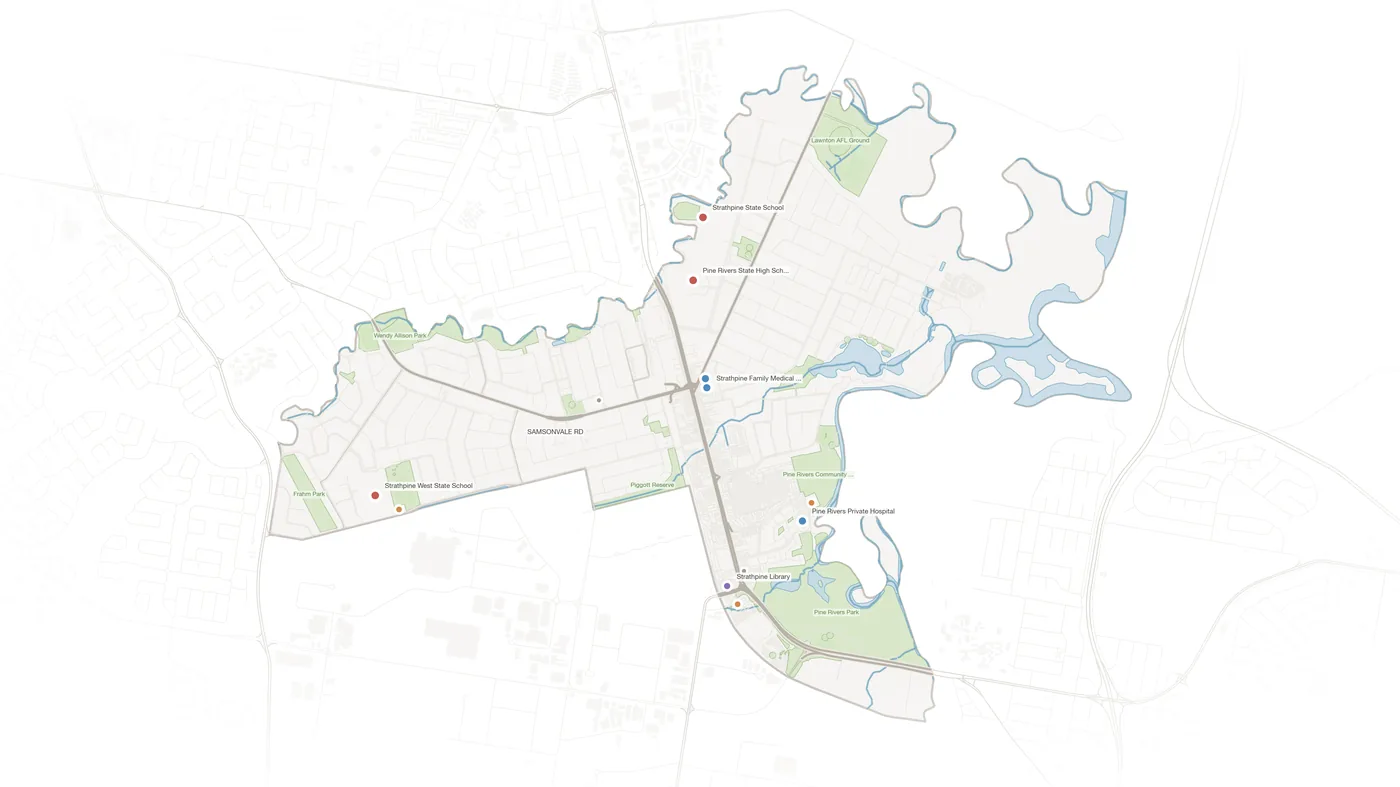 Strathpine urban fabric map