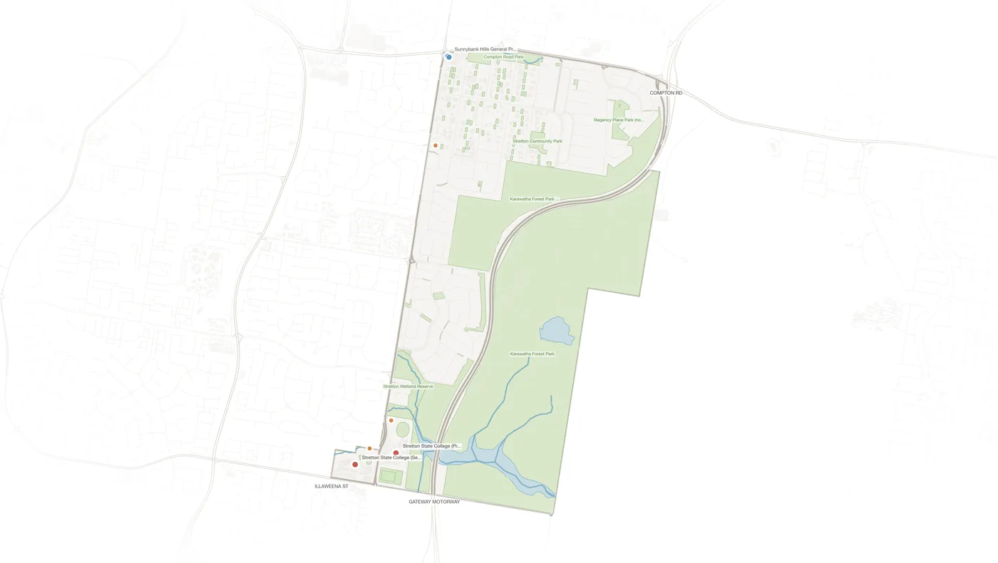 Stretton urban fabric map